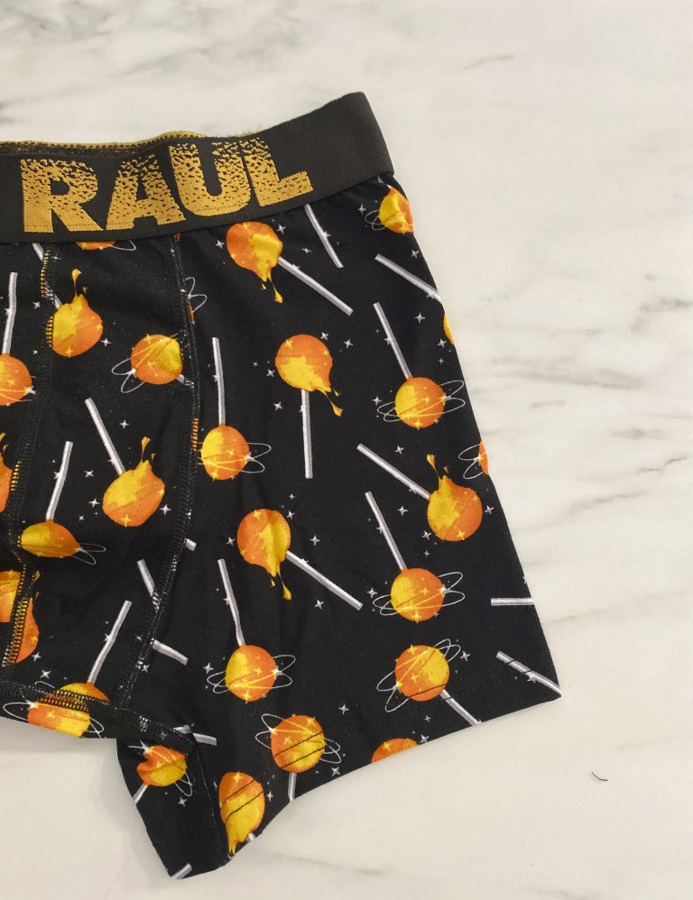 Ανδρικό βαμβακερό μαύρο μποξεράκι με σχέδιο JR254181 φωτογραφία